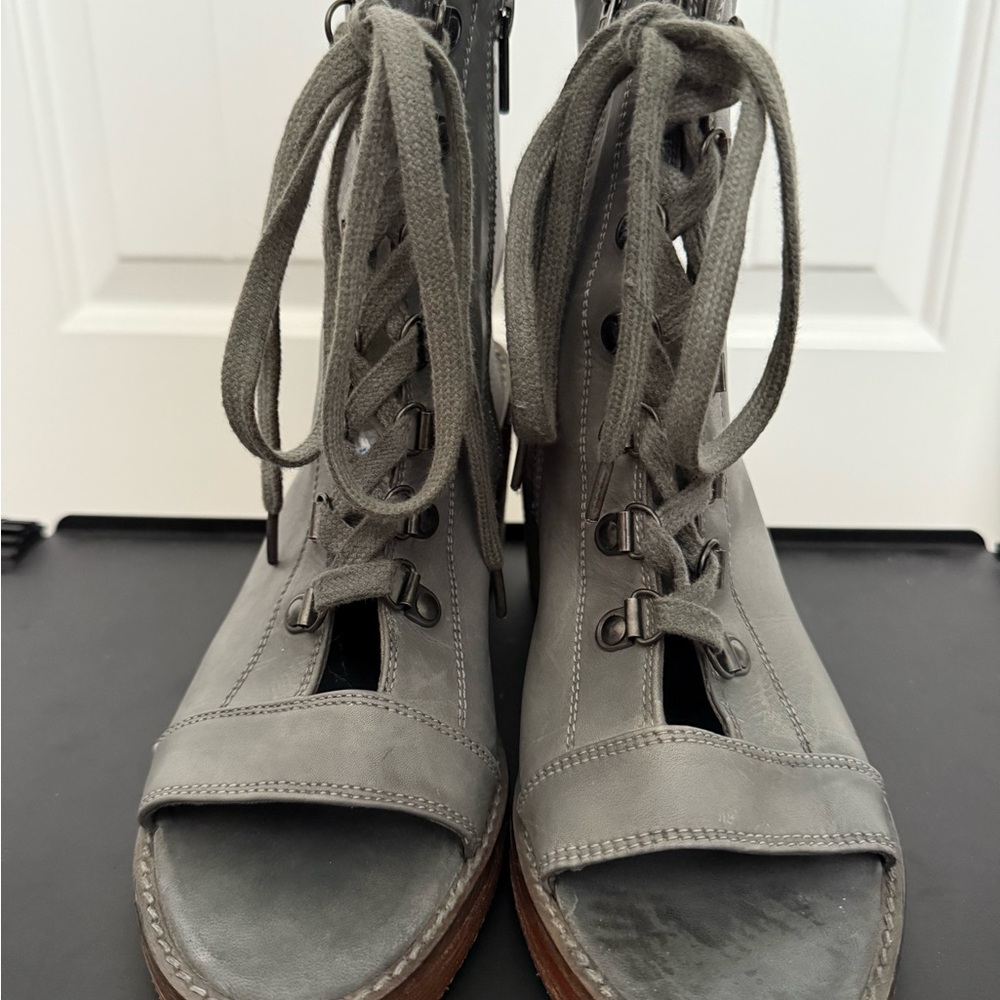 FP Movement by Free People Gray Lace-Up Boots